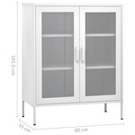 vidaXL Armoire de rangement Blanc 80x35x101 5 cm Acier