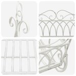 vidaXL Banc Balançoire Acier 112 x 60 x 126 5 cm Blanc antique