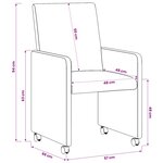 vidaXL Chaises de Salle à Manger avec Roues 2 pc Faux cuir Rouge