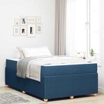 vidaXL Cadre de lit avec matelas avec matelas Bleu 120 x 190 cm tissu