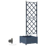 vidaXL Pots de jardin Gris 40 x 40 x 126 cm Acier