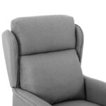 vidaXL Fauteuil inclinable Gris clair 67.5 x 93.5 x 101.5 cm tissu