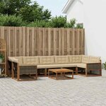 vidaXL Ensemble de canapés d'extérieur 8 Pièces Naturel et Beige