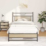vidaXL Cadre de lit sans matelas chêne sonoma 100x200 cm