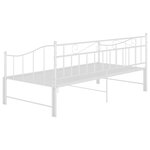 vidaXL Cadre de canapé-lit extensible sans matelas blanc 90x200 cm