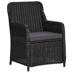vidaXL Ensemble à manger d'extérieur 9 Pièces Résine tressée Noir