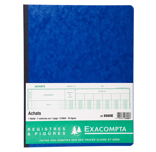 PIQ. 32/25 ACHATS 7 Colonnes 6D-6C 80p. EXACOMPTA