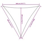vidaXL Voile d'ombrage 160 g/m² triangulaire terre cuite PEHD
