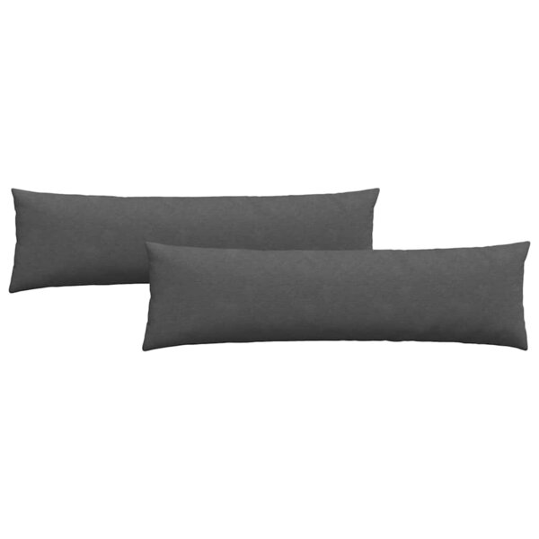 vidaXL Coussins de canapé 2 Pièces Gris foncé 145 x 40 cm