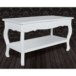 vidaXL Table basse 2 couches MDF Blanc