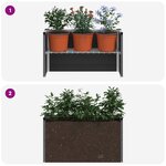 vidaXL Jardinière surélevée Gris 75 x 30 x 22 cm WPC et Aluminium