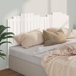 vidaXL Tête de lit Blanc 206x4x110 cm Bois massif de pin