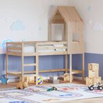 vidaXL Lit superposé avec échelle et toit sans matelas 90x200 cm
