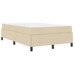 vidaXL Lit à ressorts Crème et noir 120 x 190 cm