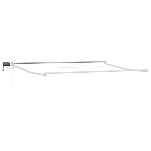 vidaXL Cadre de store rétractable électrique Blanc 5 x 3 m Aluminium