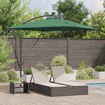 vidaXL Parasol banane à mât déporté Vert 249 x 249 x 250 cm