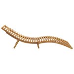 vidaXL Transat Marron 184 x 55 x 59 cm Bois de teck massif