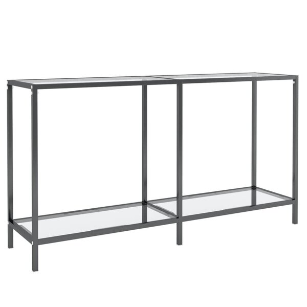 vidaXL Table console Transparent 140x35x75 5 cm Verre trempé