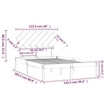 vidaXL Cadre de lit Blanc 120x200 cm Bois massif