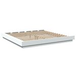 vidaXL Cadre de lit sans matelas blanc 180x200 cm