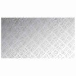 vidaXL Plaques à damier 4 Pièces Argent 90 x 50 cm Aluminium