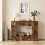 vidaXL Table console Chêne Fumé 101 x 29 x 74 cm Bois d’ingénierie