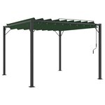 vidaXL Gazebo avec toiture louvée 3 x 3 x 2 14 m Vert