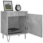 vidaXL Tables de chevet 2 Pièces gris béton 40x30x50 cm bois d'ingénierie