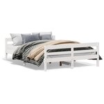 vidaXL Cadre de lit sans matelas blanc 120x200 cm bois de pin massif