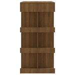 vidaXL Table de bar étagère de rangement chêne marron bois ingénierie