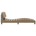 vidaXL Cadre de lit sans matelas cappuccino 100x200 cm similicuir