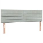 vidaXL Sommier à lattes de lit et matelas gris clair 140x210cm velours