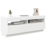 vidaXL Meuble TV avec lumières LED Blanc 100x35x40 cm