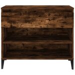 vidaXL Armoire à chaussures Chêne fumé 70x36x60 cm Bois d'ingénierie