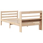 vidaXL Cadre de lit avec tête de lit sans matelas 90x200 cm