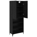vidaXL Haut Armoire Chêne noir 69 5 x 34 x 180 cm Bois d'ingénierie