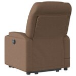 vidaXL Fauteuil inclinable de massage électrique Marron Tissu