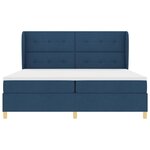 vidaXL Lit à ressorts avec matelas gris foncé 90x190 cm Bleu tissu