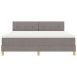 vidaXL Lit à ressort LED avec matelas Taupe 180 x 200 cm tissu