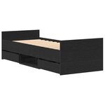 vidaXL Cadre de lit Chêne noir 193 x 78 x 50 cm Bois d'ingénierie