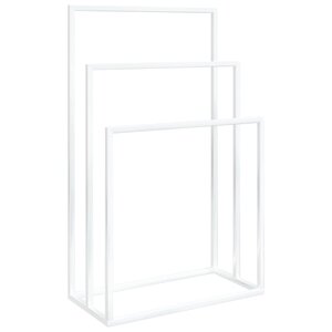 vidaXL Porte-serviettes sur pied Blanc 48x24x79 cm Fer