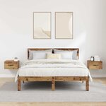 vidaXL Cabinet de chevet avec tiroir 2 Pièces Bois ancien 35 x 35 x 20 cm