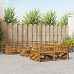 vidaXL Ensemble de canapés d'extérieur 9 Pièces Naturel
