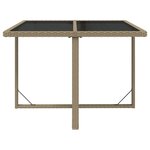 vidaXL Ensemble à manger de jardin et coussins 5 Pièces Poly rotin Beige