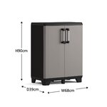 Keter Armoire de rangement basse Pro Noir et gris