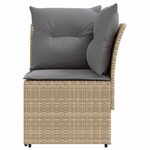 vidaXL Sofa de jardin avec accoudoirs et sofa d'angle 2 Pièce Rotin PE