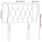 vidaXL Tête de lit avec oreilles Rose 83x23x78/88 cm Velours