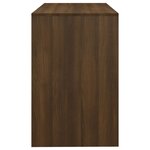 Bureau table poste de travail meuble d'ordinateur informatique étude chêne 101 x 50 x 76 5 cm bois d'ingénierie brun 02_0023604