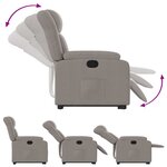 vidaXL Fauteuil inclinable taupe tissu