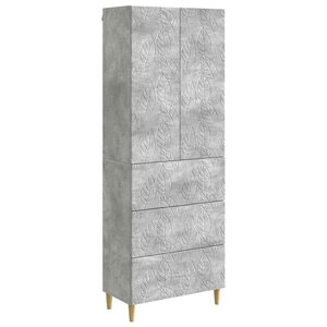 vidaXL Ensemble de Meubles 2 Pièces Gris béton 66 x 34 5 x 90 cm